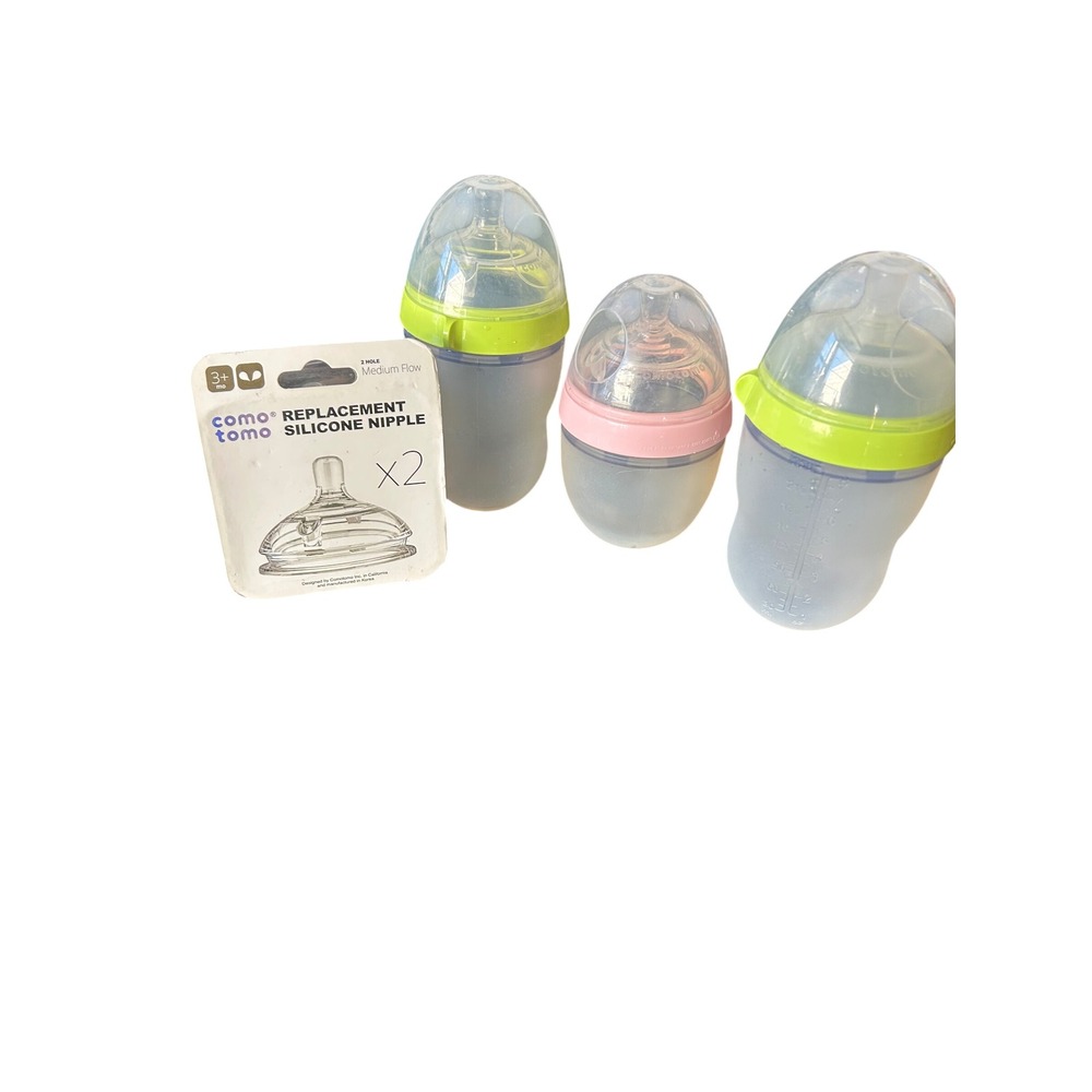 Como Tomo Baby Bottles Bundle 2 Medium Flow Nipple Replacement Set